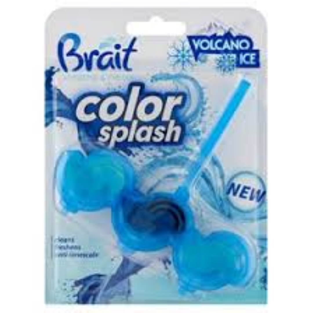 BRAIT TOILET BLOCK COLOR SPLASH VOLCANO ICE  2 PHA